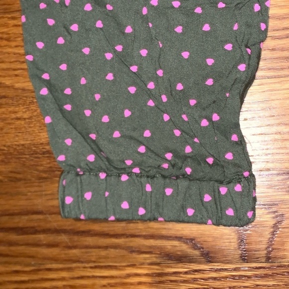 BODEN girls size 16y XL drawstring lose fit jogger pants green pink hearts belt - Picture 3 of 10